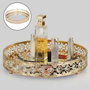 Elegant <b>Mirror</b> Metal <b>Tray</b> for Home Decor Serving Dining Parties Snacks and Kitchen Use <b>with</b> Durable Design for Everyday Styles - Product Image 5