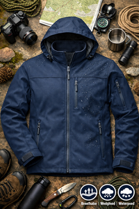 HAPPY HORSE, Chaqueta Softshell para Hombre, Personalizada, de Exterior, Transpirable, Impermeable, con Capucha, Cómoda, Elegante y Casual, en Oferta - Product Image 2