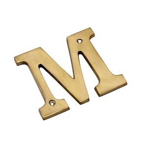Wholesale Household Numerals House Alphabet Door Plate for Apartment Office Room Letter Sign Metal <b>Brass</b> Numeral - Product Image 5
