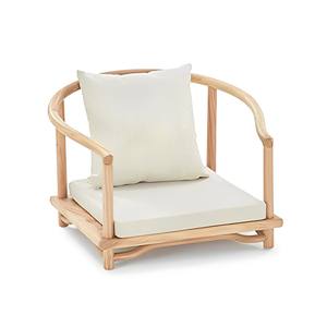 Minimalist teak wood <b>Armchair</b> with Plush Cushions Perfect <b>for</b> Indoor Relaxation Spaces - Product Image 1