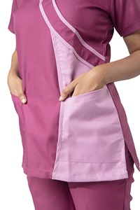 Uniforme de Hospital de Enfermería Médica de la mejor calidad para mujer, Unisex, índigo, cuello en V, manga corta, conjuntos de uniformes médicos, traje sanitario clínico - Product Image 4