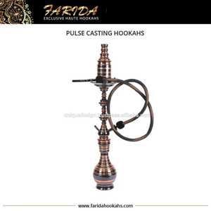 Farida Luxury Solid Brass Hookahs Pulse Casting Oxibrass Welding Bent Type <b>Mini</b> Copper Oxide Mirror Finish Heavy Logo Tray - Product Image 3