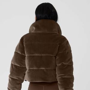 Veste matelassée en velours côtelé pour femme-Veste légère et chaude avec fermeture à glissière, parfaite pour la superposition en automne et en hiver - Product Image 5