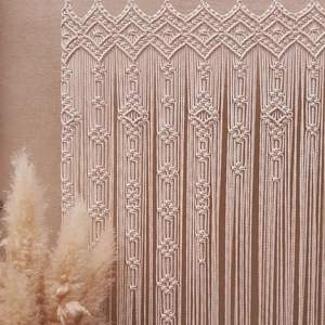 Beautiful Boho <b>Macrame</b> Wall Hanging Cotton <b>Curtain</b> for Living Room Rattan Material Wedding Decor for Restaurants - Product Image 2