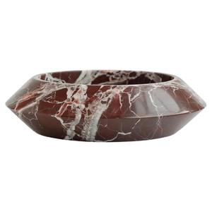 Rosso Levanto diamond <b>bowl</b> luxury marble <b>red</b> stone unique design decorative handcrafted elegant new design shaped premium marble - Product Image 1