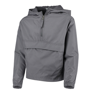Haut hommes à capuche demi-fermeture éclair hiver coupe-vent personnalisé noir Streetwear Long Polyester imperméable coupe-vent pièce unique - Product Image 3