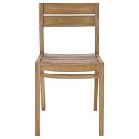Chaise de salle à manger moderne en teck massif, confortable, écologique, imperméable, pour usage extérieur et intérieur, style ferme, salon, cour, parc