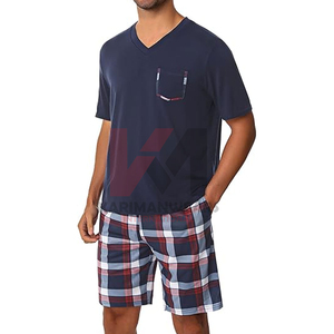 Ensemble pyjama en molleton doux en coton pour homme, 2 pièces, avec t-shirt Henley à manches longues et pantalon de pyjama, vêtements de détente à séchage rapide, vêtements de nuit - Product Image 1