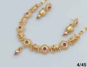 LATEST ANTIQUE TRADITIONAL and FASHIONABLE SOUTH INDIAN TEMPLE <b>JEWELLERY</b> <b>SET</b> and COPPER SOUTH NECKLACE <b>SET</b> for WOMEN NAD <b>GIRLS</b> - Product Image 4