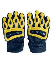 Guantes de Ciclismo de dedos completos de invierno para bicicletas de montaña hechos de tela transpirable elástica de poliéster, cuero sintético, acolchados de goma - Product Image 5
