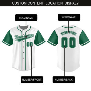 Impresión personalizada de béisbol camisas lisas béisbol Jersey hombres sublimación de béisbol botón completo Jersey - Product Image 4
