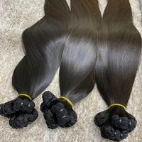 Cabello humano crudo de tendencia caliente, cabello vietnamita Natural liso, misma cutícula alineada, sin enredos, cabello crudo