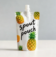 Pochette à bec verseur personnalisée, qualité alimentaire, résistante aux hautes températures, pour jus, eau, lait, emballage de liquides, sac réutilisable résistant à la chaleur