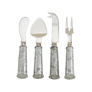 Vintage Style Handmade Metal <b>Cheese</b> <b>Knife</b> <b>Set</b> Round Handle Customization Available from India - Product Image 1
