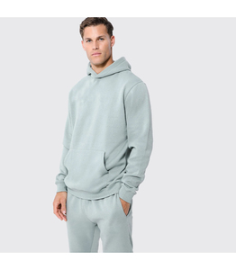 2025 Wholesale Custom Men Autumn Winter Fleece Make Your Own Highest Quality Solid Gray Color Breathable Men's Flared Tracksuit - Product Image 6