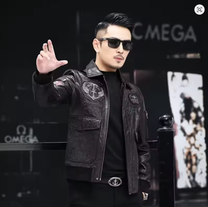 Nouveau modèle 2026 Veste en cuir pour homme et femme Nouvelle mode Veste en cuir pour homme Veste en cuir coupe-vent 2025 - Product Image 1