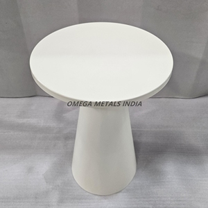Mesa auxiliar de mármol redonda contemporánea Diseño negro elegante con base de acero inoxidable para salas de estar Oficinas y salones - Product Image 3