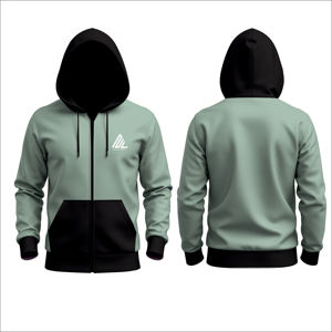 Sweat à capuche zippé surdimensionné et uni de haute qualité pour hommes Logo personnalisé Sweat à capuche zippé complet disponible Vente en gros sur mesure - Product Image 3