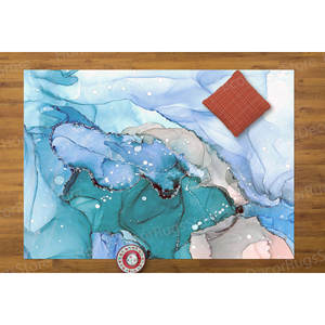 Printed <b>Rug</b>: Modern Luxury Marble Design for <b>Bedroom</b>, Bathroom,Nonwoven Thin <b>Rug</b> - Product Image 2