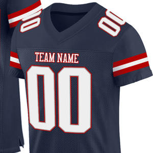 Uniforme de Fútbol Americano Personalizado al por Mayor, Camiseta Corta Transpirable de Malla con Absorción de Humedad, Uniforme Cosido por Sublimación para Equipos - Product Image 3