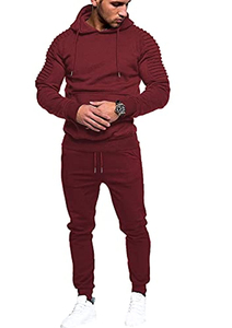 Streetwear décontracté pour hommes Ensemble de survêtement 2 pièces Sweat à capuche Pantalon de jogging Vêtements de sport Logo personnalisé Léger Maternité - Product Image 3