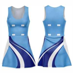 Barato al por mayor de las mujeres más tamaño personalizado Impresión digital ligero transpirable Netball uniformes faldas Vestidos Jersey Kit - Product Image 5