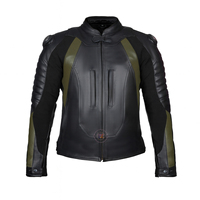 Veste en cuir matelassée de protection pour moto, vêtements de course automobile, vêtements de moto, veste en cuir de protection