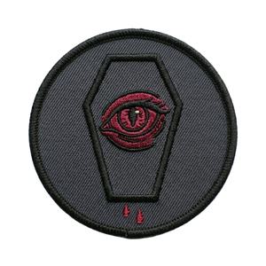 Patch thermocollant personnalisé motif cercle œil maléfique, brodé, œil rouge, thème horreur, pour vêtements gothiques, vestes en jean d'Halloween - Product Image 1