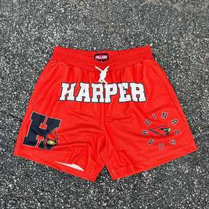 Conjunto de pantalones cortos de verano de algodón 100%, transpirable, ligero, ecológico, diseño impreso personalizado, técnica lavada con nailon - Product Image 1