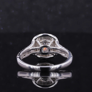แหวนหมั้นเพชร VVS Moissanite สีเงิน S925แบบกำหนดเองได้หรูหราทอง18K สไตล์น่ารัก IGI ได้รับการรับรองแบบฝังสูงสำหรับผู้หญิง - Product Image 5