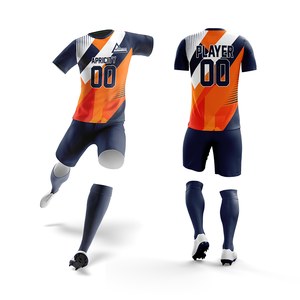 Ensembles d'uniformes de football personnalisés vente en gros de haute qualité 100% polyester respirant maillots à séchage rapide pour les équipes de football personnalisé - Product Image 1