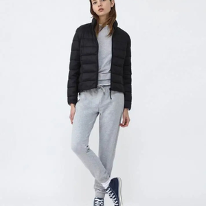 Manteaux personnalisés en toile à col montant avec logo frontal pour hommes et femmes, nouvelle collection automne-hiver, épaissis, décontractés, à fermeture éclair, vêtements d'extérieur chauds - Product Image 5