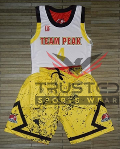 Uniformes de Baloncesto de Verano Personalizados con Logotipo, Transpirables, de Secado Rápido, que Absorben la Humedad, Tallas Grandes, Diferentes Colores, 100% Poliéster - Product Image 1