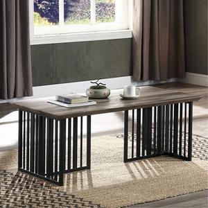 Table basse moderne en bois et métal écologique pour le bureau, salon, luxe, grande, style nordique, noir - Product Image 4