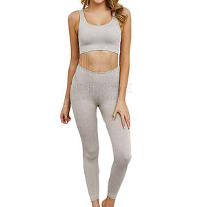 Conjunto de Yoga para Mujer, Diseño Personalizado, Parte Delantera Sólida, Alta Calidad, 2 Piezas, Secado Rápido, Transpirable, Ecológico, Ropa Deportiva para Venta en Línea - Product Image 1