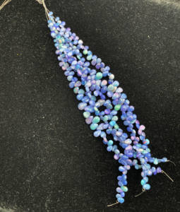 Cuentas de Ópalo Natural Etíope en Forma de Pera, Pulido, Hilo de 8 Pulgadas, 27 CT, 3.50*5-7*9 MM, para Joyería y Regalos - Product Image 2