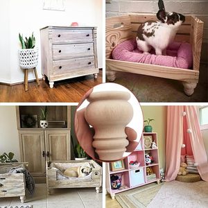 Goma Natural Acacia Anacardo Madera Artesanal Sofá Pata Mesa Decorativa Pata Silla Pata Para Armario Cama Hotel Hospital Sala de Estar - Product Image 3