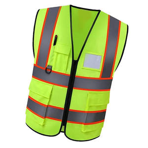 Chaleco de Seguridad de Alta Visibilidad con Bolsillo para Teléfono y Identificación, Chaqueta de Seguridad para Construcción para Hombre - Product Image 4