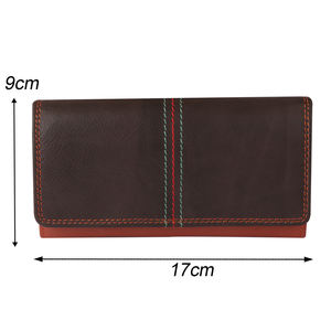 <b>Women's</b> New Design Long <b>Wallet</b> PU Leather Fashion Clutch Bag with Button Closure Cotton Lining Promotion Gift From India - Product Image 2