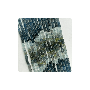 Cuentas Rondelle facetadas al por mayor, 4-5mm, musgo, aguamarina, 4,5 MM, piedras preciosas de musgo, hebra de 14 pulgadas para la fabricación de joyas - Product Image 4