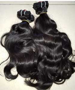Extensiones de cabello humano sin procesar crudo indio al mejor precio, ondas marrones negras naturales, cutículas, misma dirección, estilo de onda profunda suelta - Product Image 4