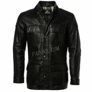 Veste en cuir vintage pour homme, véritable cuir véritable, veste de chasse, veste décontractée pour le camping, veste de mode, vente en gros OEM - Product Image 6