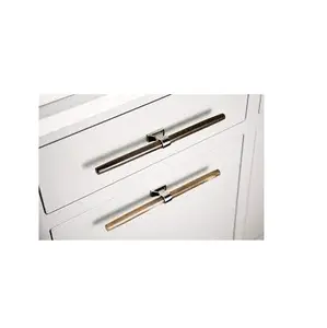 Bouton d'armoire en corne de buffle solide rouleau en laiton poignée d'armoire bouton de corne bouton de traction d'armoire pour l'utilisation de matériel de meubles de maison - Product Image 1