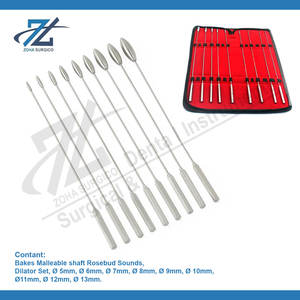 Bakes 13mm Stainless Steel Common Duct Rosebud <b>Urethral</b> <b>Sounds</b> Dilator Pakistani Manufacturer Surgical Instruments Basis - Product Image 2