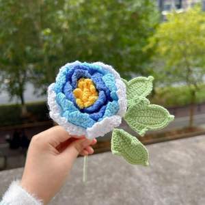Flores de Peonía Tejidas a Crochet, Adornos Hechos a Mano, Regalos Decorativos, Para Regalar a Amigos, Arreglos Florales, Flores Tejidas - Product Image 6