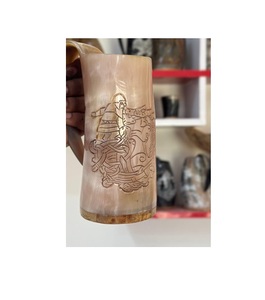 Handmade Viking Drinking Horn coffee <b>Mug</b> <b>set</b> for Beer, Whiskey, and Wine - Perfect for Home and Hotel Bar Use - Product Image 5