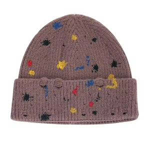 Gorros de calavera de invierno con tendencia personalizada de Bajo MOQ, gorros acrílicos estampados con diseños únicos - Product Image 3