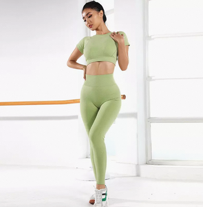 Traje de yoga ecológico Traje deportivo Traje de yoga deportivo de manga larga para fitness - Product Image 1