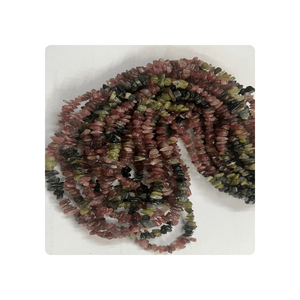 Perles de pierre en forme de puces de tourmaline naturelle de qualité supérieure 4-5mm taille 17 pouces pour la fabrication de bijoux à bricoler soi-même-Bracelets et colliers - Product Image 2