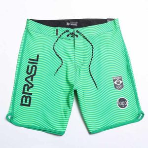 กางเกงชายหาดของผู้ชายกางเกงว่ายน้ำขาสั้นผ้าสแปนเด็กซ์/ โพลีเอสเตอร์ระบายอากาศกางเกงเล่นน้ำลำลองมีลายพื้น - Product Image 4